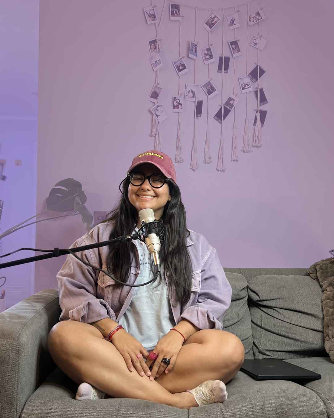 Eunice Gamero de Tiponice en una sesión de Para eso estamos podcast